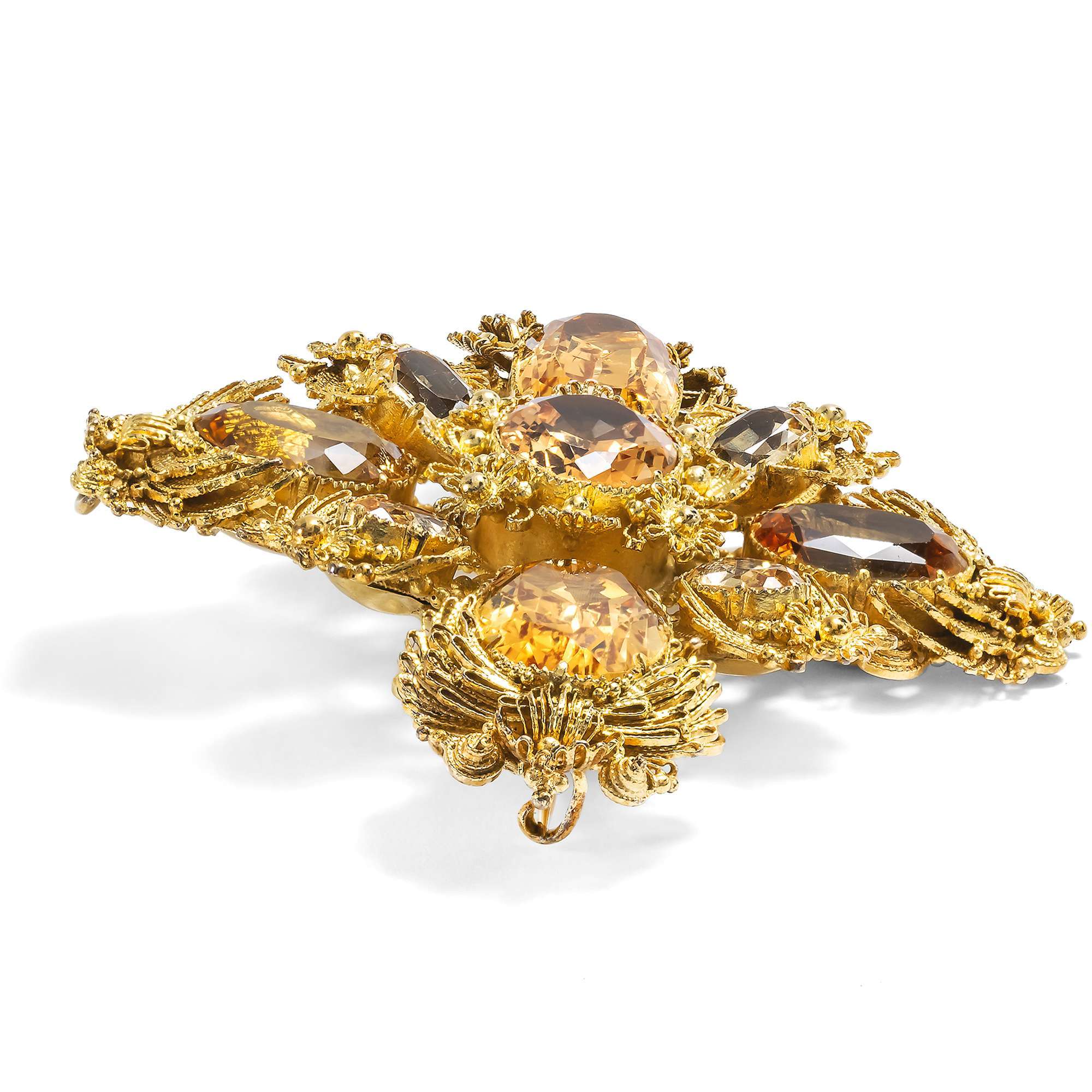 609946-hofer-antikschmuck-Grosse-Brosche-mit-Imperialtopasen-in-Cannetille-aus-Gold-um-1825-Kostbarkeit-aus-Brasilien_1