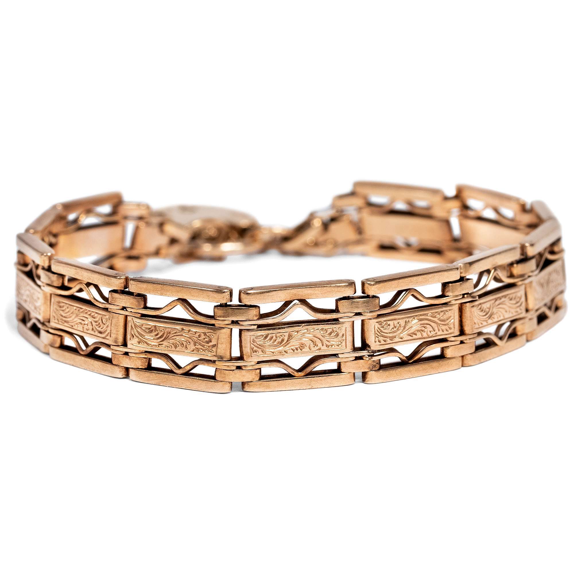 611746-hofer-antikschmuck-YSentimentales-viktorianisches-Gold-Armband-mit-Herzschliesse-England-um-1900-Herzlich-aus-England