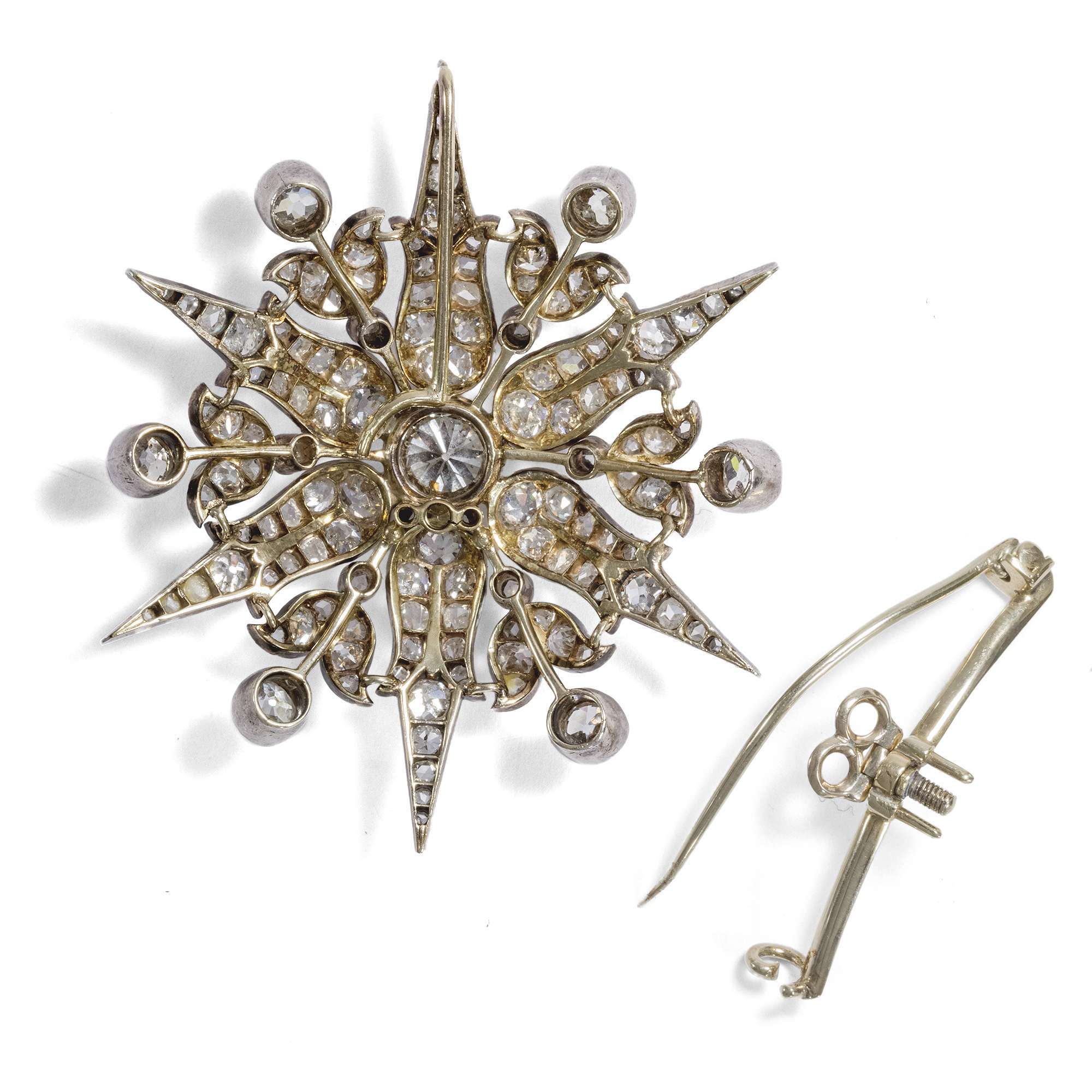 612142-hofer-antikschmuck-Antiker-10-82-ct-Diamant-Stern-in-Gold-und-Silber-als-Brosche-und-Anhaenger-um-1890-Ein-Stern-am-Firmament_5