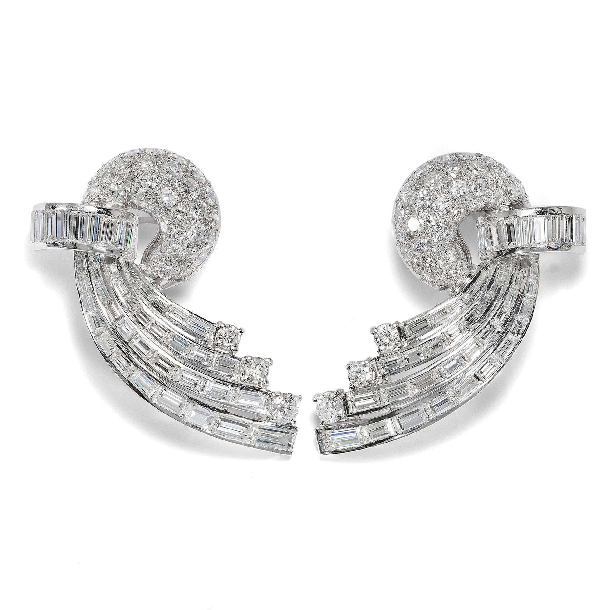 613140-hofer-antikschmuck-Glamouroese-Ohrstecker-mit-13-99-ct-Diamanten-in-Platin-1950er-Jahre-Stars-und-Sternschnuppen