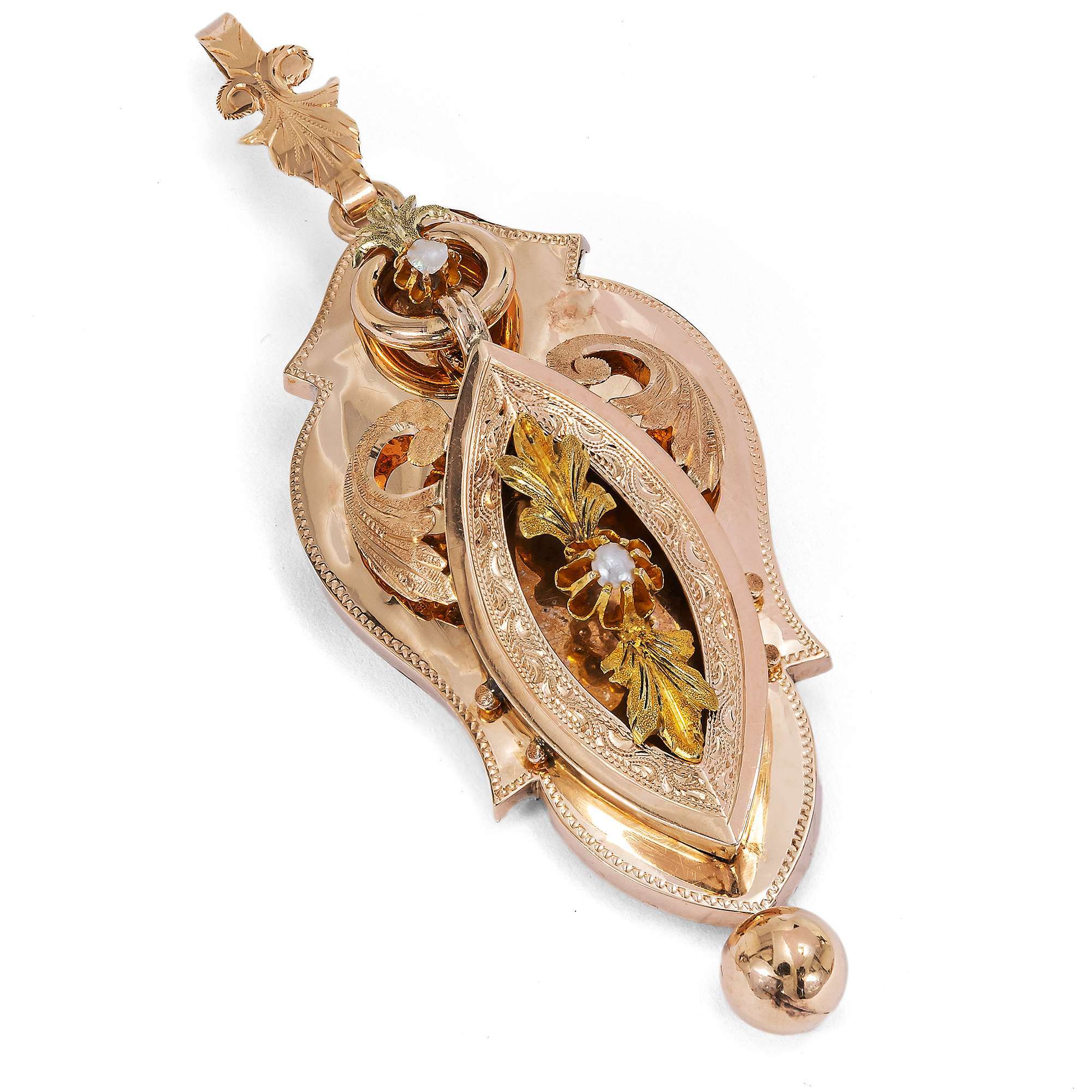 620752-hofer-antikschmuck-Antike-Demi-Parure-aus-Anhaenger-Brosche-und-Ohrringen-in-Rotgold-um-1875-Der-gute-Ton_4