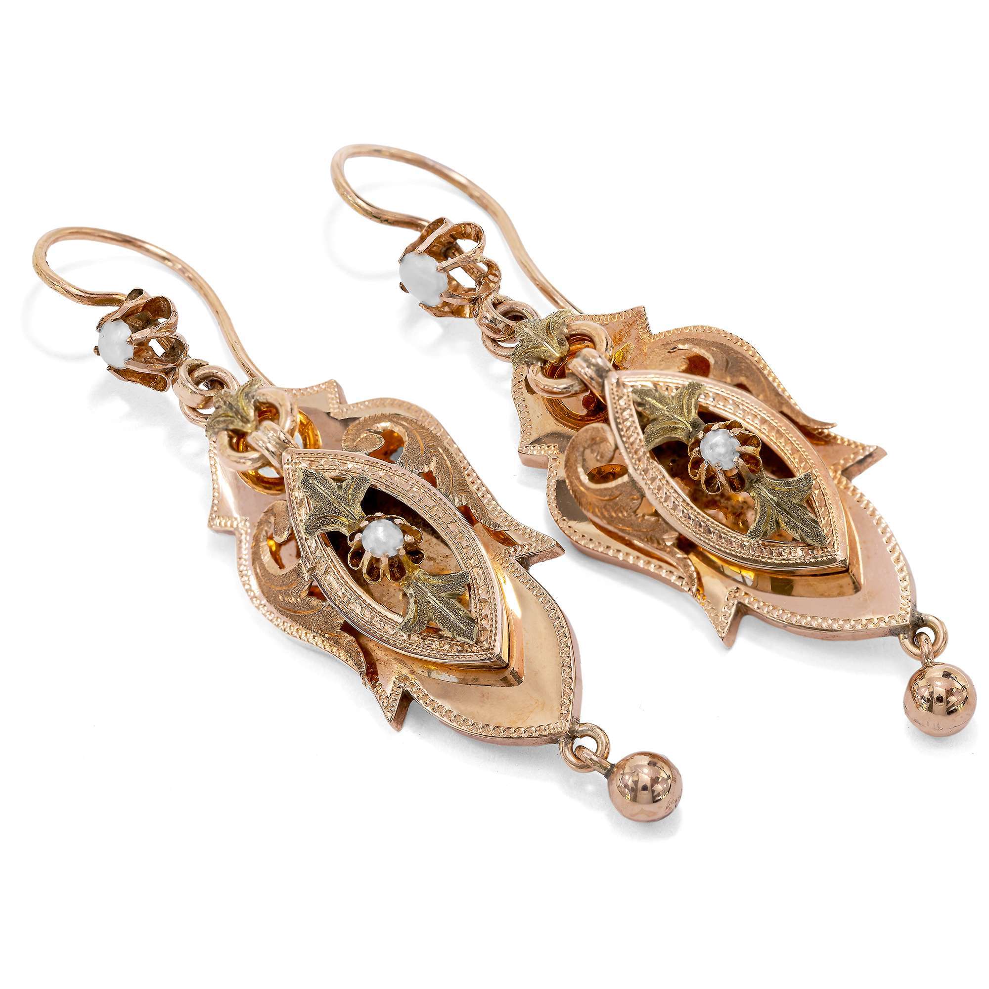 620752-hofer-antikschmuck-Antike-Demi-Parure-aus-Anhaenger-Brosche-und-Ohrringen-in-Rotgold-um-1875-Der-gute-Ton_9