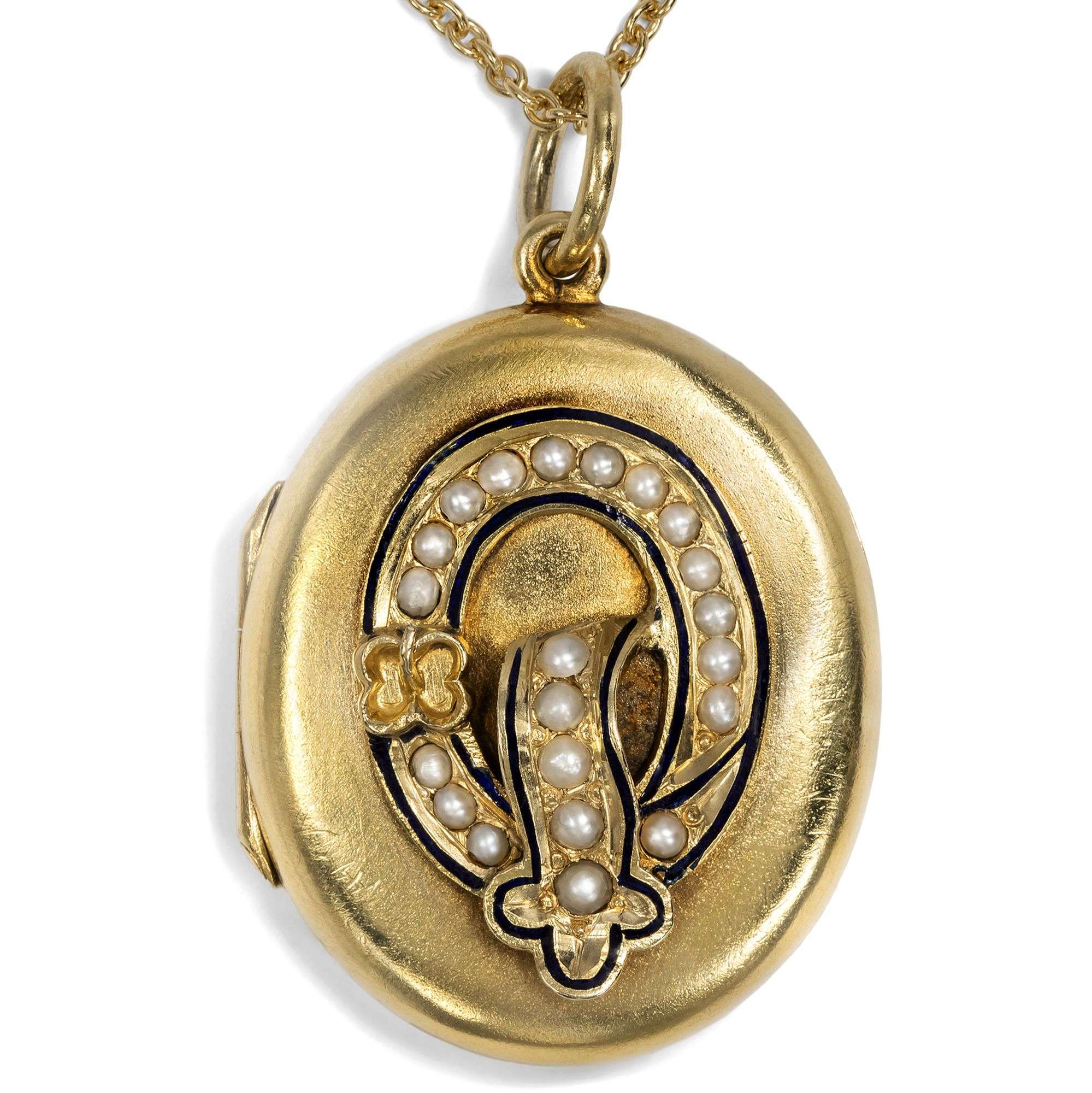 622753-hofer-antikschmuck-Antikes-Medaillon-aus-Gold-mit-Perlen-und-Email-um-1880-Honi-soit-qui-mal-y-pense_1