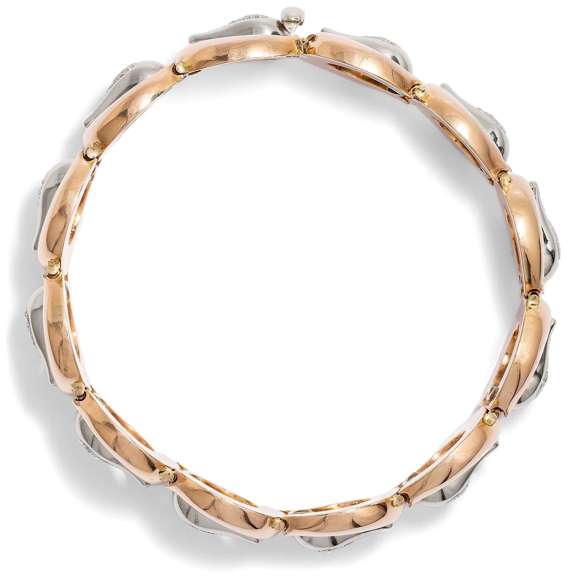 626295-hofer-antikschmuck-Elegantes-Retro-armband-des-spaeten-Art-Deco-mit-Diamanten-in-Gold-Pforzheim-um-1940-Stil-in-unsicherer-Zeit_3
