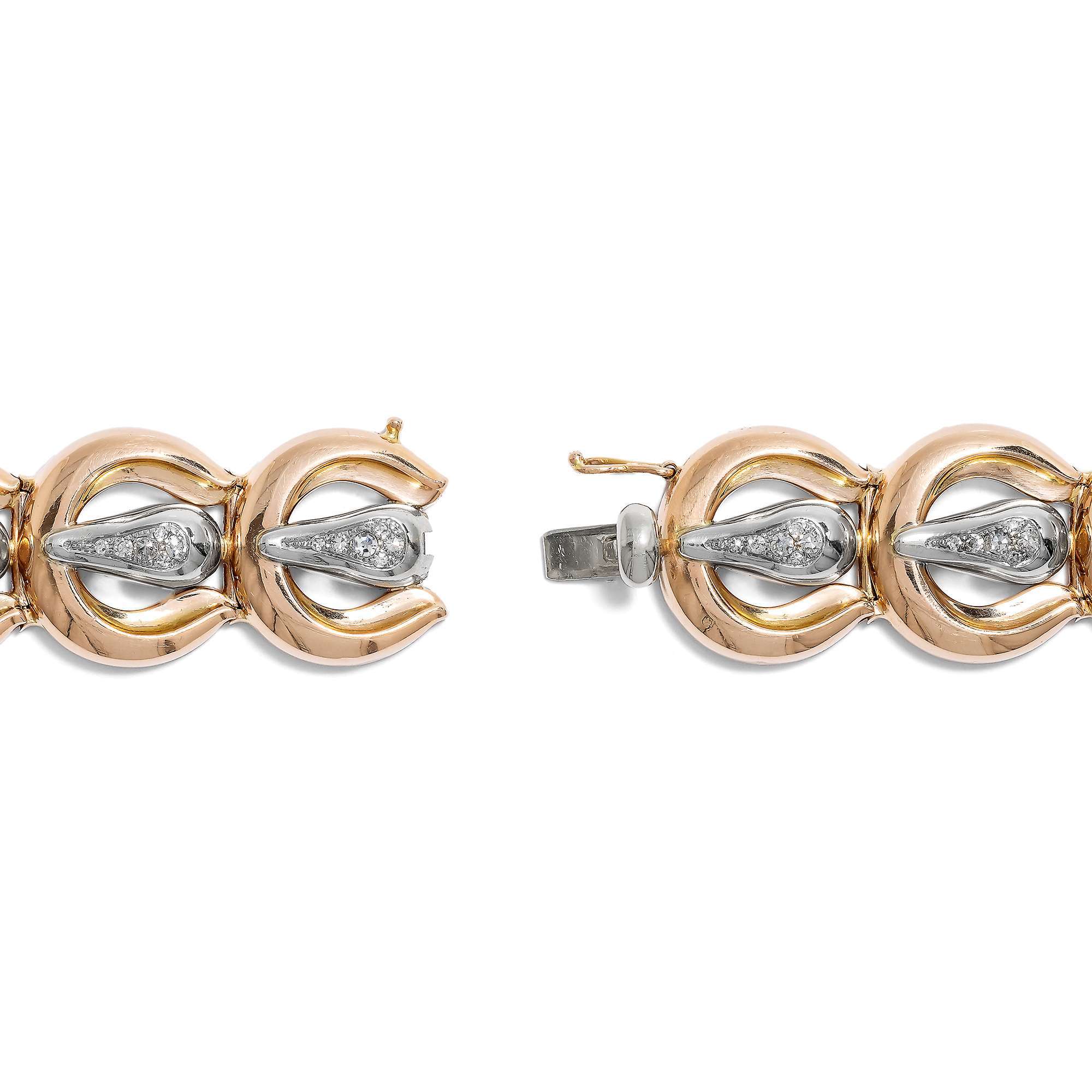 626295-hofer-antikschmuck-Elegantes-Retro-armband-des-spaeten-Art-Deco-mit-Diamanten-in-Gold-Pforzheim-um-1940-Stil-in-unsicherer-Zeit_4