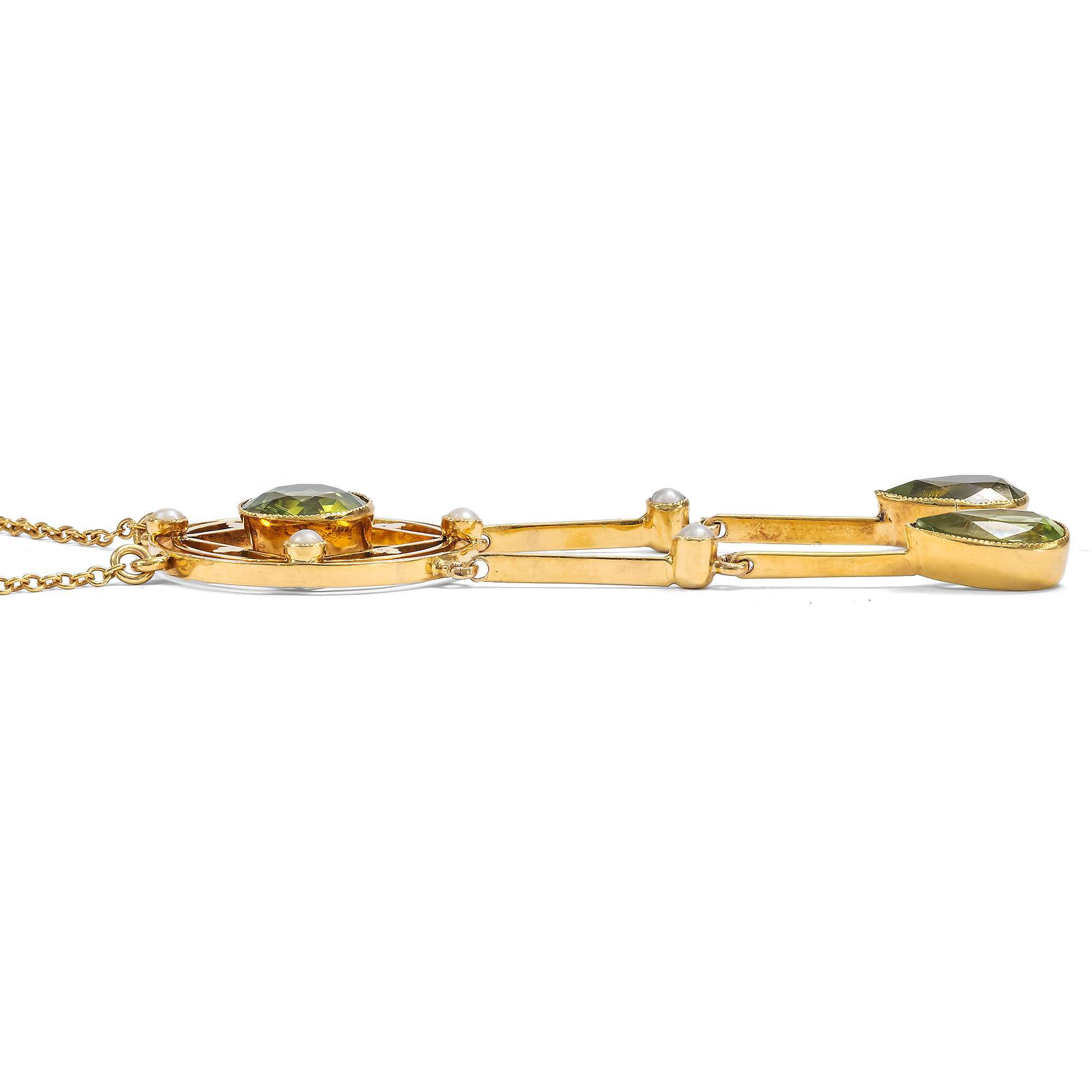 627021-hofer-antikschmuck-Ungewoehnliches-Collier-aus-Gold-Perlen-und-Peridoten-England-um-1900-Aus-Cleopatras-Minen_1
